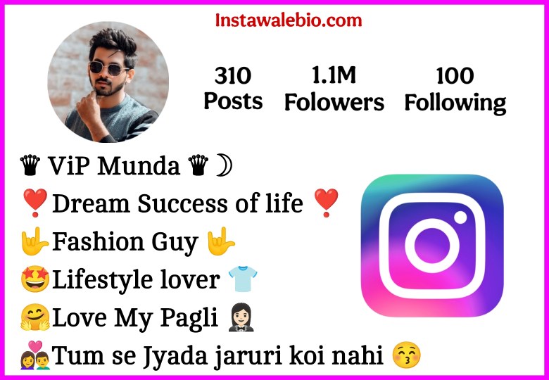 Instagram VIP Bio For Boys