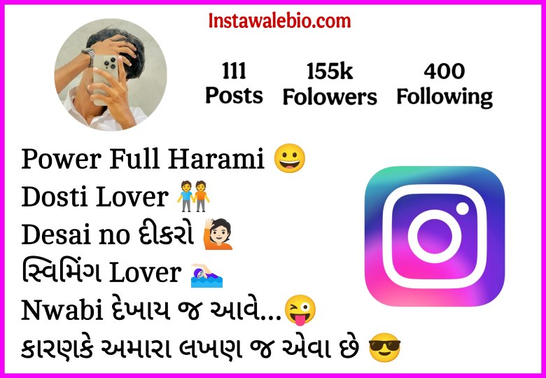 Instagram Bio For Boys In Gujarati