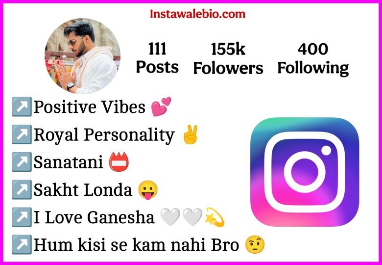 Instagram Bio For Hindu Boys