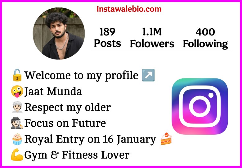 Instagram Bio For Boys Jaat