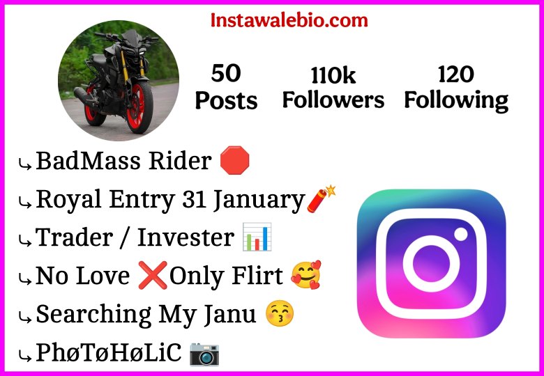Instagram Bio For Bike Rider
