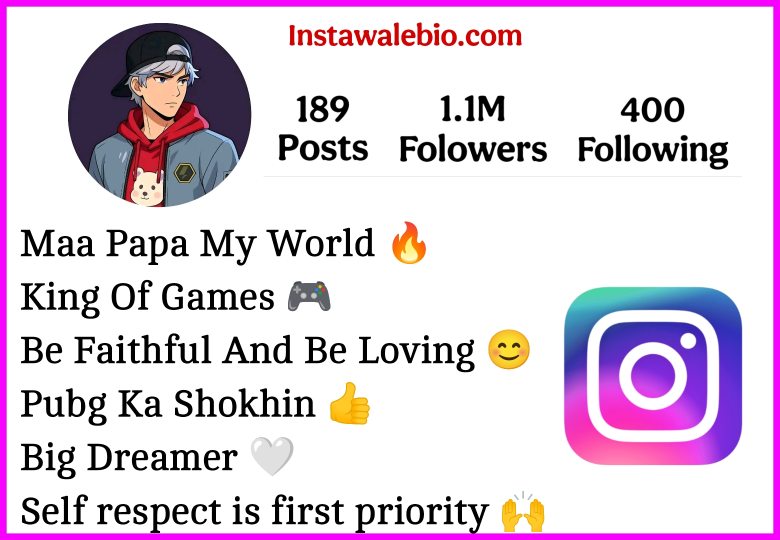 Free Fire & PUBG Gamer Instagram Bio